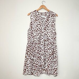 Anthropologie Nia Tunic Tank Leopard